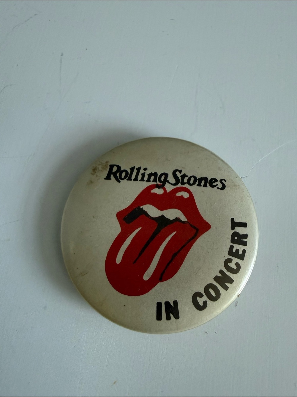 Rolling Stones In Concert Vintage 1981 Pinback Button